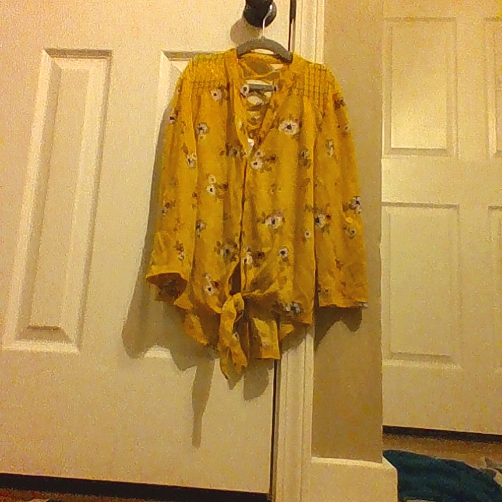 A button-up flowery shirt